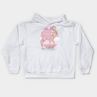 Bambi Lesbian - pride flag Kids Hoodie